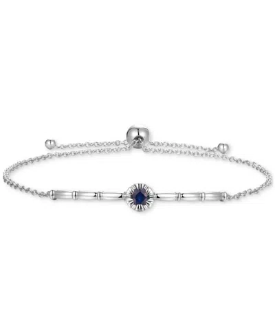 Macy's Emerald & Polished Bar Bolo Bracelet (1/3 Ct. T.w.) In Gold-plated Sterling Silver (also In Ruby & S In Sapphire