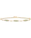 Macy's Emerald Bezel Circle Link Chain Bracelet (3/4 Ct. T.w.) In 14k Gold In Emerald