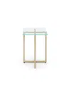 Macy's Emila 14" Square Glass Mix And Match Martini Table In Clear Glass,champagne