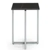 Macy's Emila 14" Square Sintered Stone Mix And Match Martini Table In Black,silver Sky