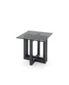 Macy's Emila 24" Square Glass Mix And Match End Table In Smoked Glass,gunmetal