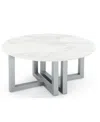 MACY'S EMILA 38" ROUND SINTERED STONE MIX AND MATCH COFFEE TABLE