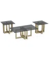 Macy's Emila 3-pc. Rectangle Coffee Table And Rectangle End Tables Set In Gray
