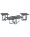 Macy's Emila 3-pc. Rectangle Coffee Table And Rectangle End Tables Set In Gray