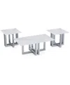 Macy's Emila 3-pc. Rectangle Coffee Table And Rectangle End Tables Set In White