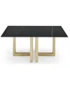 Macy's Emila 48" Rectangle Sintered Stone Mix And Match Coffee Table In Black Sintered Stone,champagne