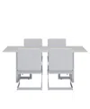 Macy's Emila 5 Pc. Dining Set (rectangular Table & 4 Chairs), Created For  In Gray