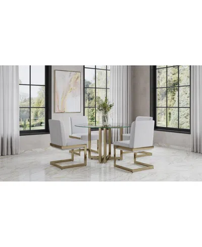 MACY'S EMILA 5 PC. DINING SET (ROUND TABLE & 4 CHAIRS), CREATED FOR MACY'S