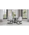 Macy's Emila 5 Pc. Dining Set (square Table & 4 Chairs), Created For  In Clear Glass With Gunmetal Base