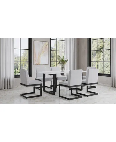 MACY'S EMILA 7 PC. DINING SET (RECTANGULAR TABLE & 6 CHAIRS), CREATED FOR MACY'S