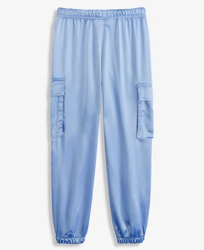 Macy's Kids' Epic Threads Girls 5-12 Satin Cargo Jogger Pants,  Exclusive In Blue