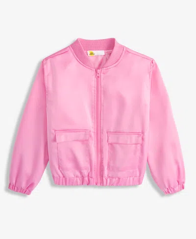 Macy's Kids' Epic Threads Girls 5-20 Satin Bomber Jacket,  Exclusive In Pink