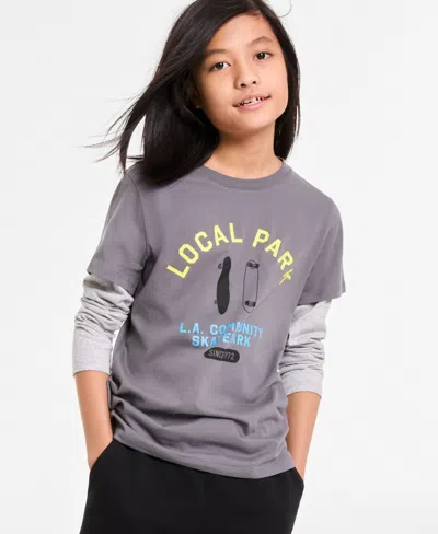Macy's Kids' Epic Threads Little & Big Boys Layered-look Local Park Graphic T-shirt, Exclusively At  In Dry Titani