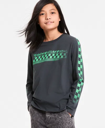 Macy's Kids' Epic Threads Little & Big Boys Long-sleeve Venice Skate Shop Graphic T-shirt, Exclusively At  In Grey Jewel