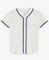 Macy's Epic Threads Little & Big Boys Solid Cotton Baseball Jersey Shirt, Exclusively At  In Angel Whit
