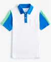 Macy's Epic Threads Little Boys Colorblocked Polo, Exclusively At  In Bright Whi