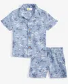 Macy's Epic Threads Toddler Boys Scenic Short Sleeve Shirt & Print Shorts Set, Created For  In Blue Ash S