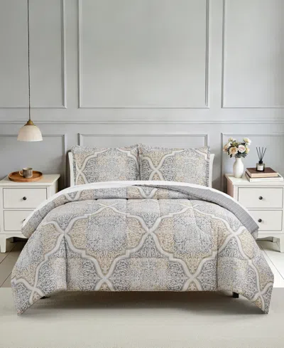 Macy's Estelle Reversible 3-pc. Comforter Sets In Gray