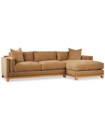 Macy's Estlin Fabric 2-pc. Sectional, Created For  In Brown