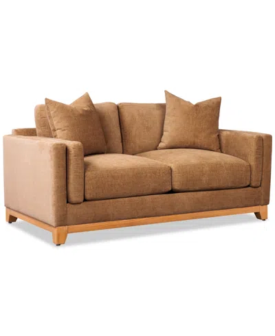 Macy's Estlin Fabric Loveseat, Created For  In Brown