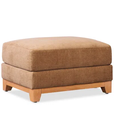Macy's Estlin Fabric Ottoman, Created For  In Brown