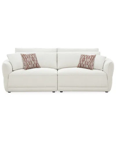 Macy's Evandro 2-piece Fabric Sofa Set (laf Chair, Raf Chair),  Exclusive In White