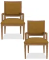 Macy's Everleigh 2 Pc. Upholstered Back Arm Chair In Brown