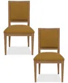 Macy's Everleigh 2 Pc. Upholstered Back Side Chair In Brown
