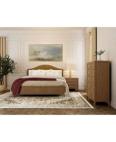 Macy's Everleigh 3-pc. Queen Bedroom Set (bed, Chest & Three Drawer Nightstand) In Brown