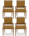 Macy's Everleigh 4 Pc. Upholstered Back Arm Chair In Brown