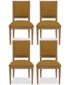 Macy's Everleigh 4 Pc. Upholstered Back Side Chair In Brown