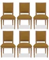 Macy's Everleigh 6 Pc. Upholstered Back Side Chair In Brown
