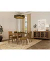 Macy's Everleigh Dining 5-pc. Set (table & 4 Upholstered Back Side Chairs) In Brown