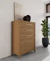 Macy's Everleigh Five Drawer Chest In Brown