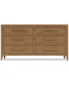 Macy's Everleigh Six Drawer Dresser In Brown