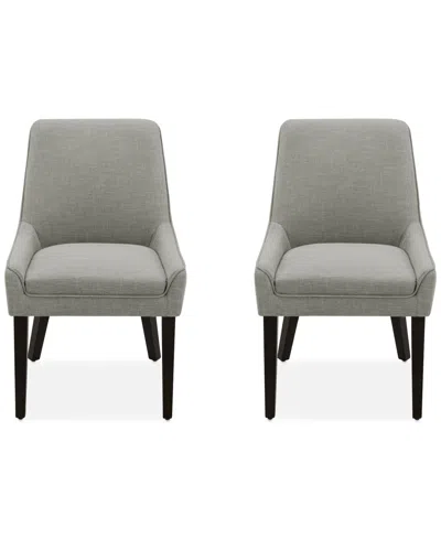 Macy's Everly Ii 2-pc. Dining Chair Set, Created For  In Grey