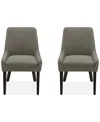 Macy's Everly Ii 2-pc. Dining Chair Set, Created For  In Slit