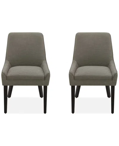 Macy's Everly Ii 2-pc. Dining Chair Set, Created For  In Slit