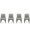 Macy's Everly Ii 4-pc. Dining Chair Set, Created For  In Grey