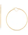 Macy's Faceted Bridge Hoop Earrings In 10k Gold (60mm) In Gold