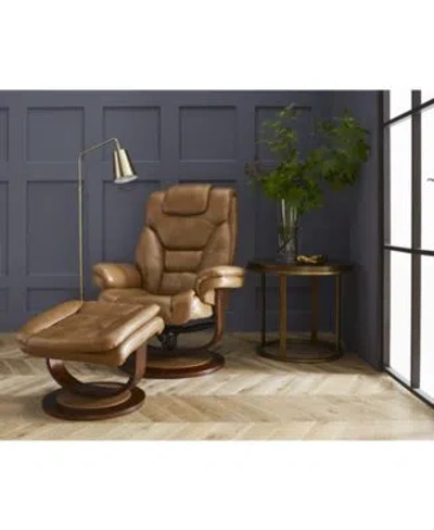Macy's Faringdon Leather Chair Collection In Alfresco Grey