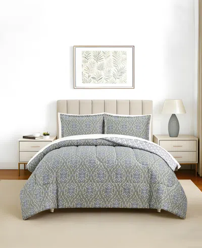 Macy's Ferrah Soft Hand Feel 3-piece Comforter Set In Green