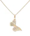 Macy's Filigree Lace Butterfly 18" Pendant Necklace In 10k Gold In Gold