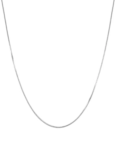 Macy's Fine Box Link 18" Chain Necklace In 14k White Gold