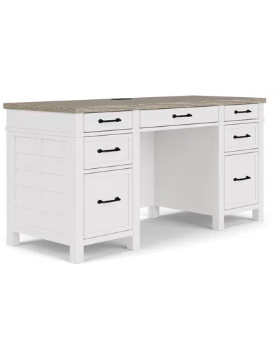 Macy's Finn 62" Wood Dovetail Joinery Executive Desk