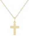 Macy's Flat Cross Necklace Set In 14k Gold In Gold