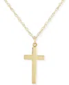 Macy's Flat Cross Necklace Set In 14k Gold In Gold