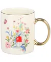 Macy's Flower Show Ceramic Gold-trim Coffee Mug, Exclusively At  In White Scenic