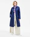 Macy's Flower Show Tie-front A-line Trench Coat, Exclusively At  In Ocean Cavern