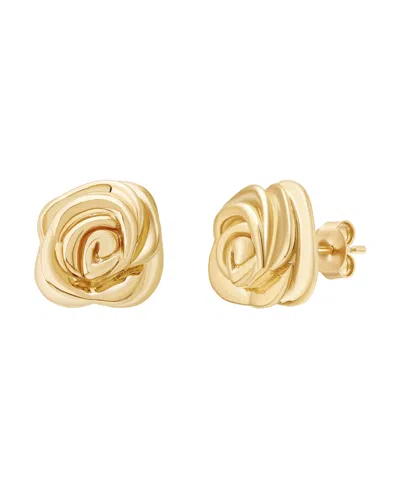 Macy's Flower Stud Earrings In 10k Yellow Gold